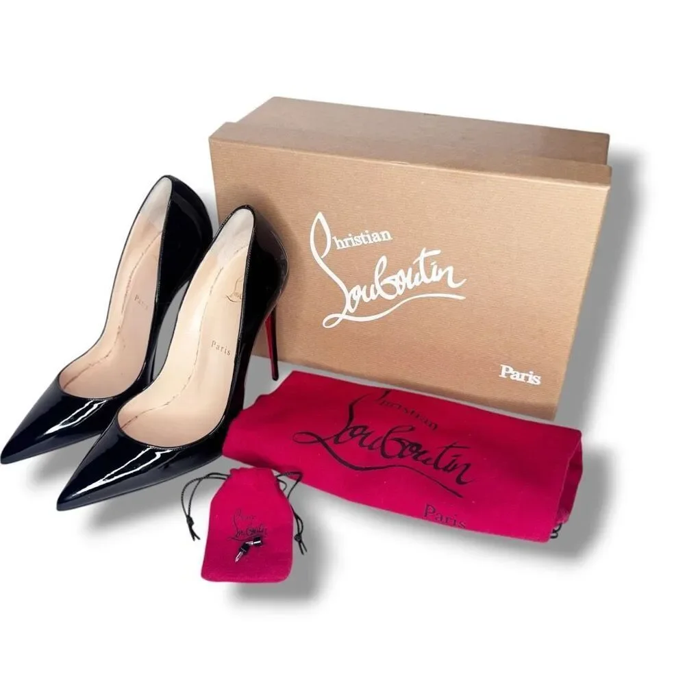 Christian Louboutin So Kate 120 Black Patent Leather Pumps High Heels Women’s 39